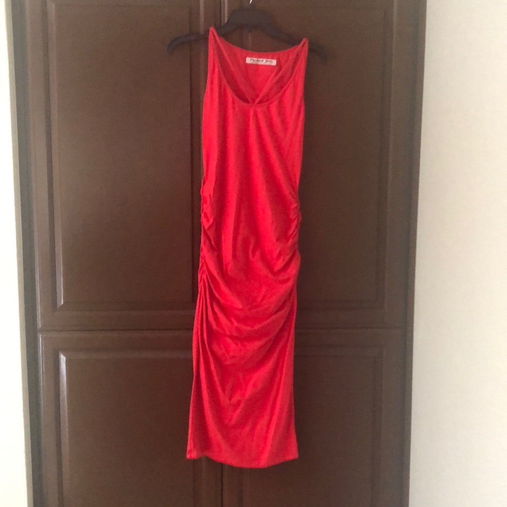 Michael Stars bright red form fitting dress